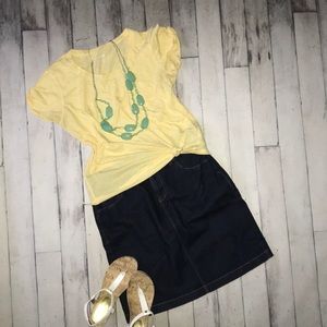 Denim pencil skirt